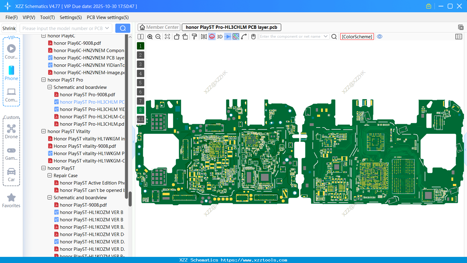 Honor Play5T Pro-HL3CHLM PCB Layer